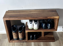 Load image into Gallery viewer, The Walnut LBL Shoe Bench