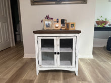 Load image into Gallery viewer, The Sanders Distressed Double Door Side End Table

