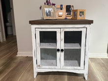 Load image into Gallery viewer, The Sanders Distressed Double Door Side End Table
