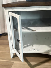 Load image into Gallery viewer, The Sanders Distressed Double Door Side End Table

