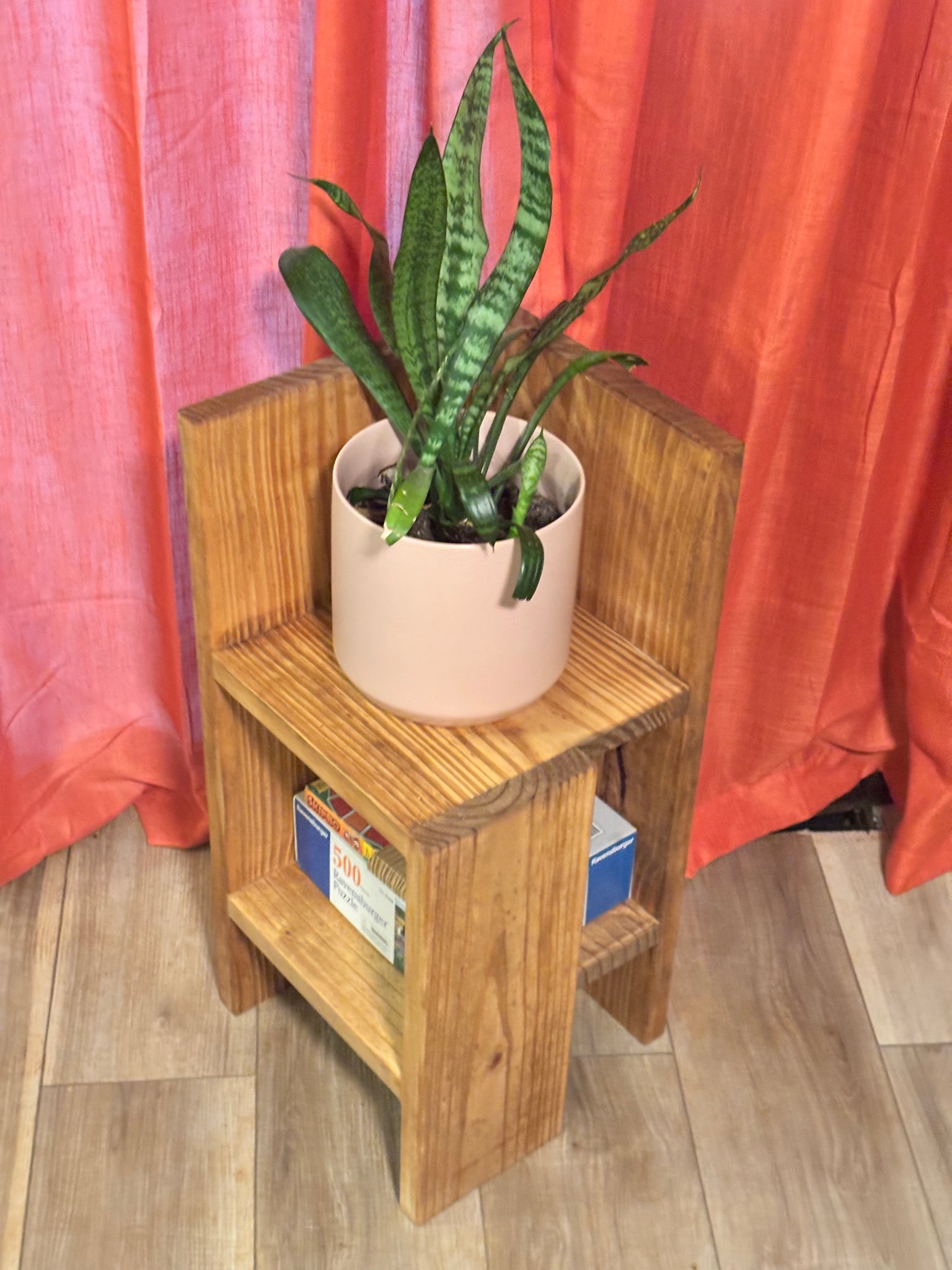 The CB Rustic Plant Stand & Bedside Companion