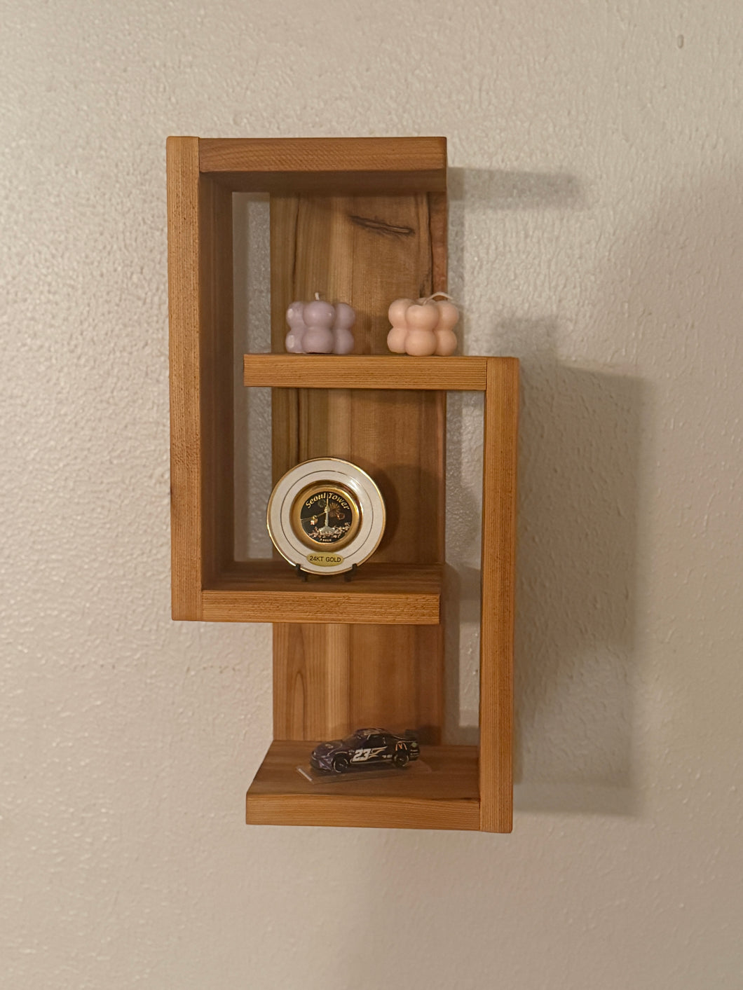 The Amelia Modern Geometric Cedar Shelf