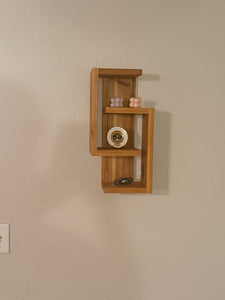 The Amelia Modern Geometric Cedar Shelf