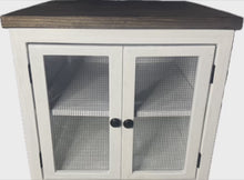 Load and play video in Gallery viewer, The Sanders Distressed Double Door Side End Table
